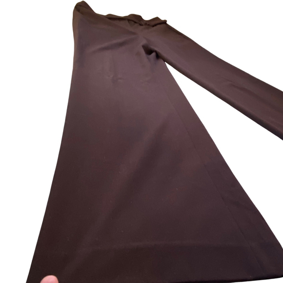 Liz Claiborne Audra Brown Wide Leg Pants Size 8 Belt Office Siren Trouser Career - Picture 3 of 16